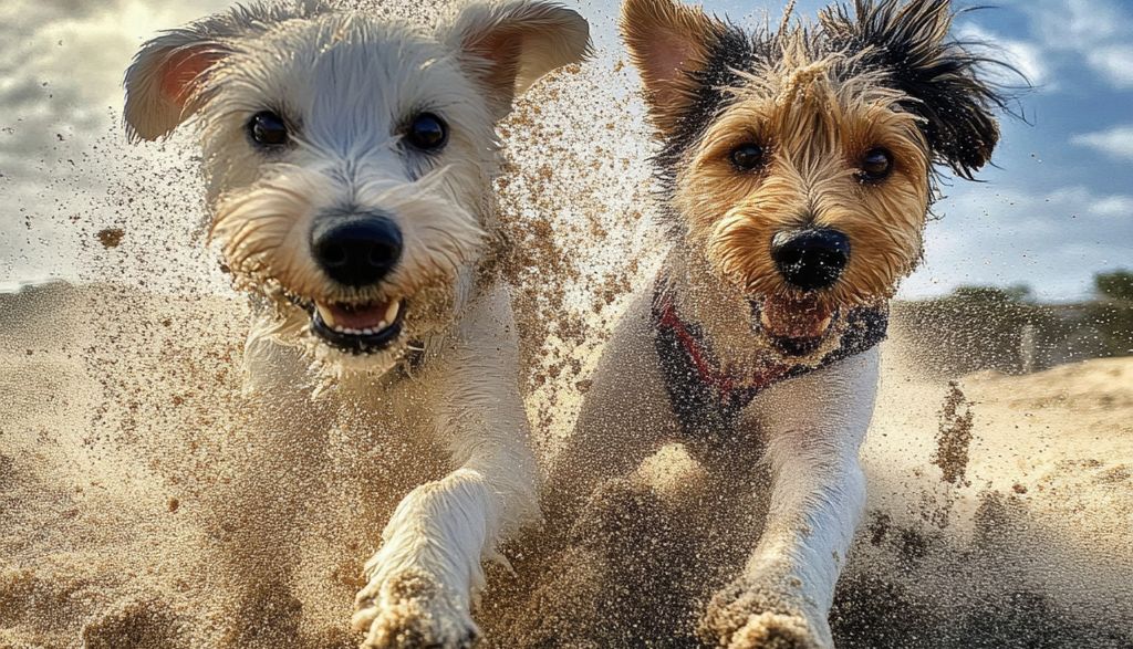 perros en la playa ia