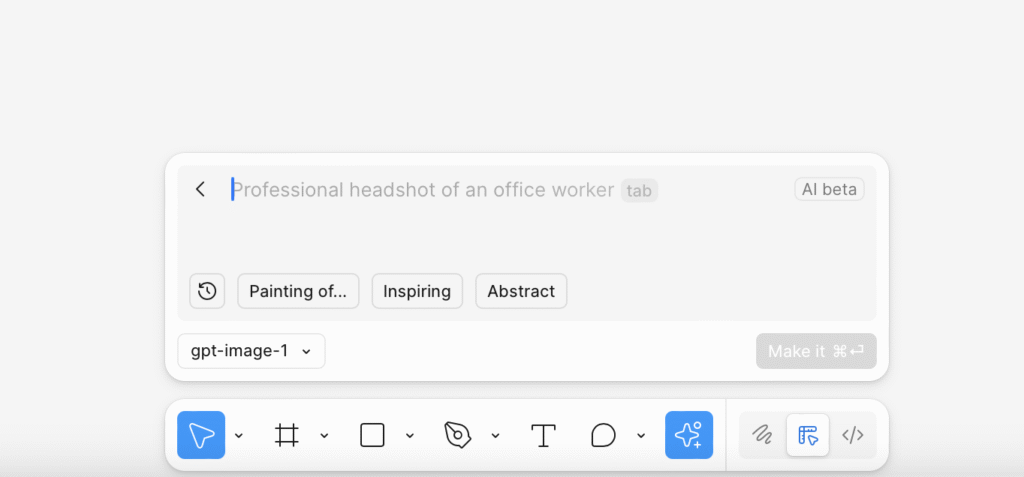 Prueba de la función “Make an image” con IA en Figma Prueba de la función “Make an image” con IA en Figma