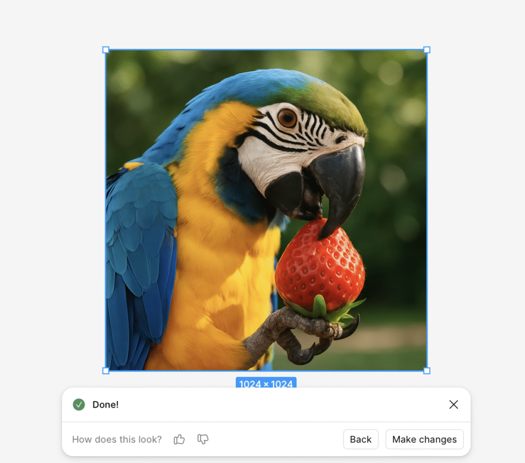 Prueba de la función “Make an image” con IA en Figma Prueba de la función “Make an image” con IA en Figma