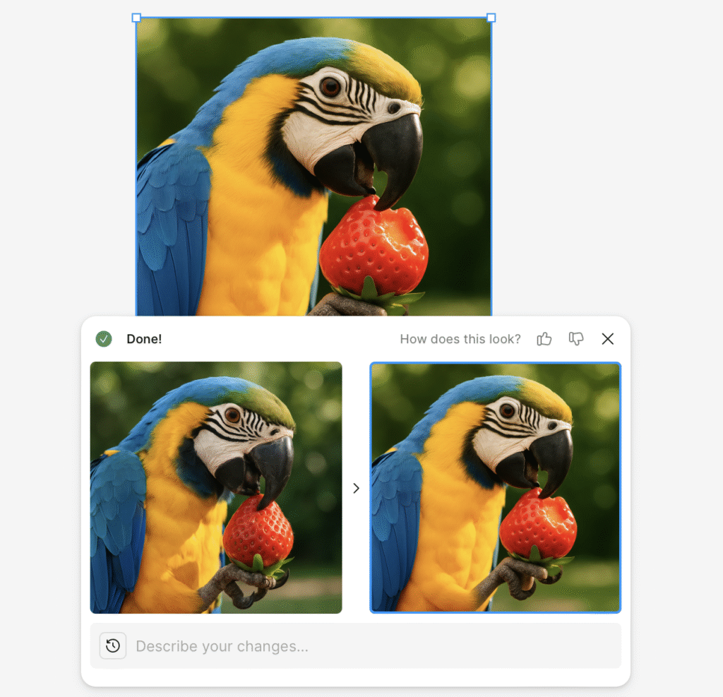 Prueba de la función “Make an image” con IA en Figma Prueba de la función “Make an image” con IA en Figma