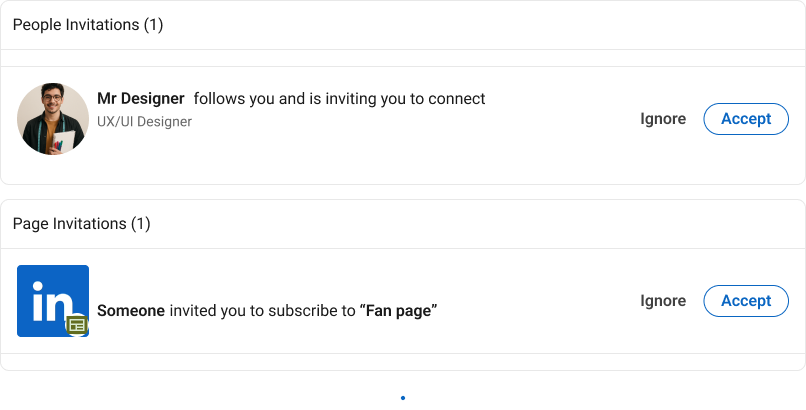 Rediseño UX en las Invitaciones de LinkedIn
